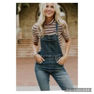 Free People We The Free Denim Overalls Midrise Size 29